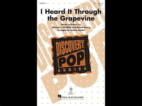 Song - I Heard It Through the Grapevine - Choral and Vocal sheet music arrangements