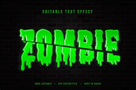 Premium Vector | Decorative zombie font illustration