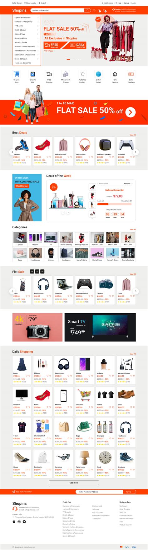 Ecommerce Landing Page Template Design on Behance