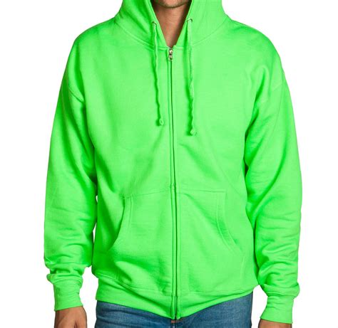 Neon Lime Green Zip Up Hoodie Sweatshirt – Flex Suits