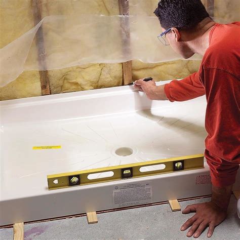 How to Install a Shower Pan | Shower tray, Shower fittings, Shower installation