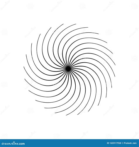 Clockwise Swirl Spiral Circle. Stock Vector - Illustration of curls ...