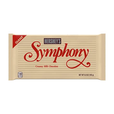 Buy Hershey's, SYMPHONY Milk Chocolate, Almonds and Toffee Candy, 6.8 oz, Giant Bar Online at ...