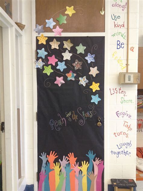 Reach for the stars door. Trace and use students hand for the bottom ...