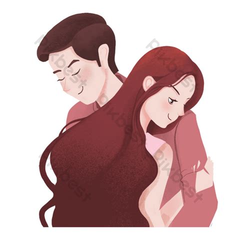 Cartoon Warm Couple Hugging Original Elements PNG Images | PSD Free Download - Pikbest