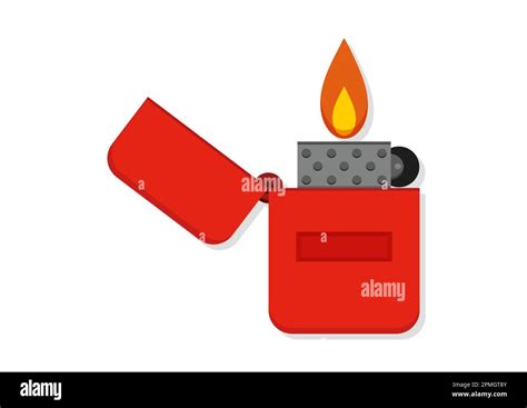 Zippo Lighter Clipart Vector Isolated On White Background Stock Vector ...