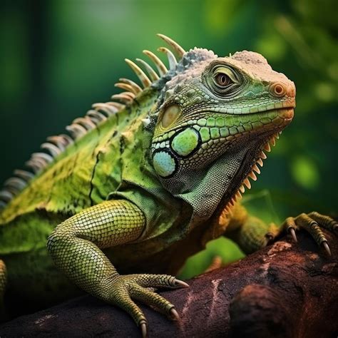 Premium AI Image | Iguana in its Natural Habitat Wildlife Photography Generative AI