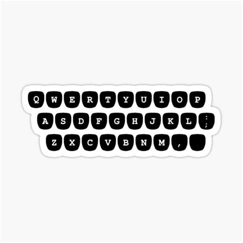 Qwerty Keyboard Stickers | Redbubble