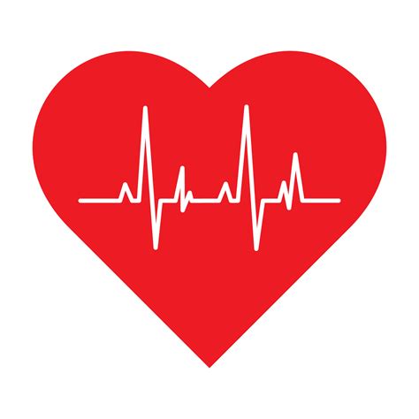 Heart with heartbeat line. Set of Heart beat pulse line vector icon. Heartbeat Heart Shape ...