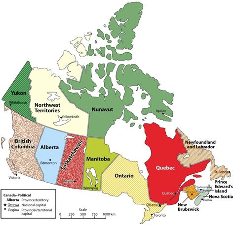 Provinces And Capitals Of Canada