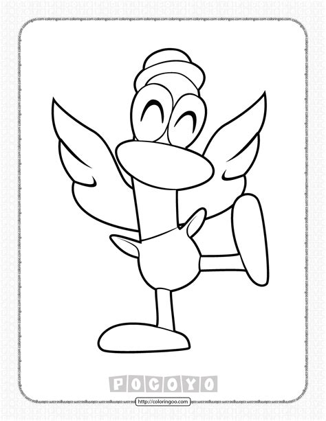 Printable Pocoyo Pato Coloring Pages