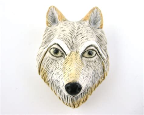 White Wolf Beads Wolf Pendants Clay Beads Grey Wolf Charms