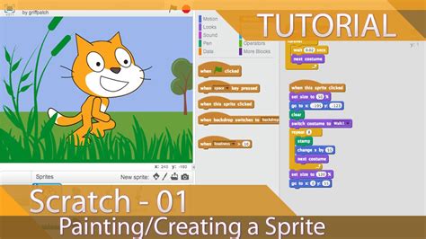 Scratch - Tutorial 01 - Painting a Sprite - YouTube