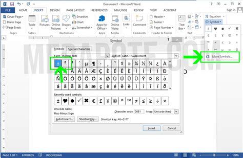 Detail Cara Membuat Simbol Kurang Lebih Di Word Otomatis | Hot Sex Picture