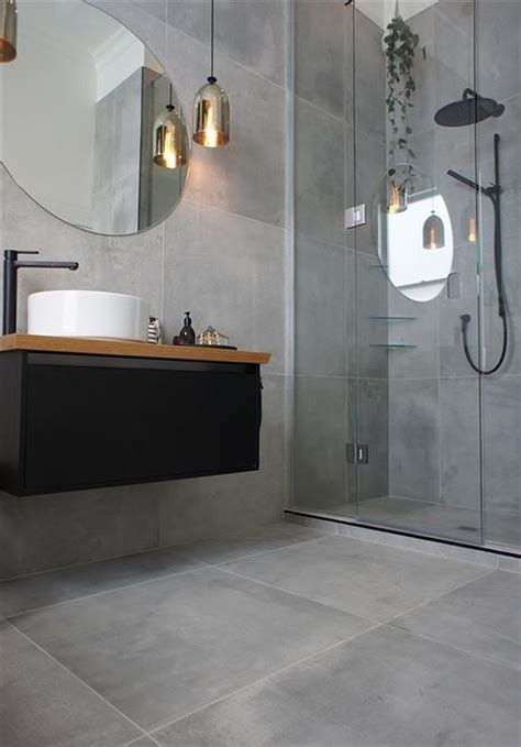 Grey Bathroom Tiles, Grey Bathrooms, Trendy Bathroom, Bathroom Flooring, Luxury Bathroom, Modern ...