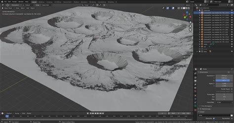 ArtStation - Map004 - Moon - lunar landscape in Blender | Resources