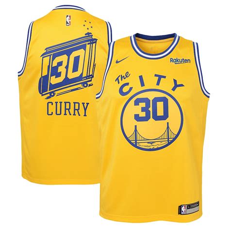 Youth Nike Stephen Curry Yellow Golden State Warriors Hardwood Classics ...