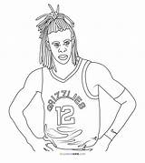 Ja Morant Coloring Pages  Home sketch template