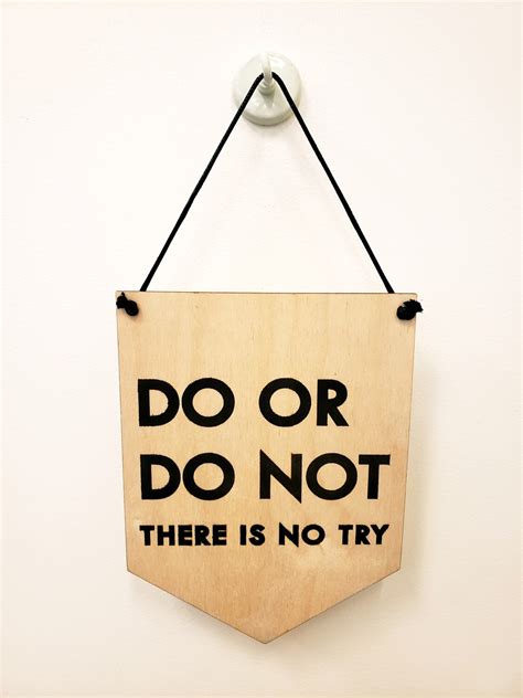 Wall Hanging, Do or Do Not (Yoda) - Black