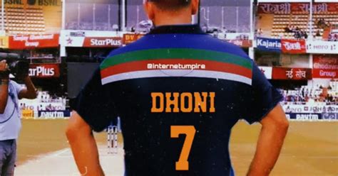 MS Dhoni Dons Retro Jersey Of Team India For A Commerical Shoot