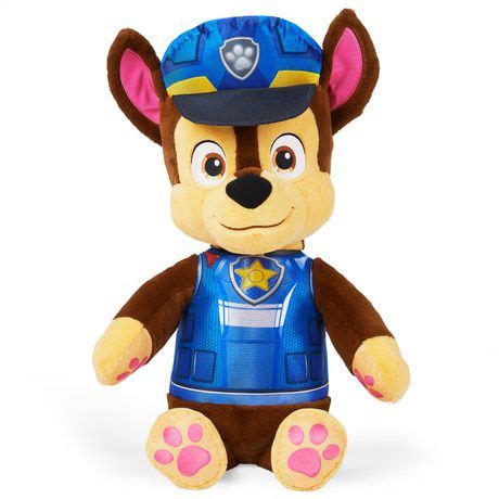 PAW Patrol, Movie Chase Jumbo Stuffed Animal Plush Toy, 29-inch, Kids ...