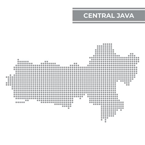 Dotted map of Central Java is a province of Indonesia 25527988 Vector ...