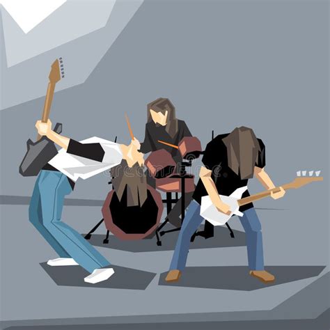 Pixel rock band stock vector. Illustration of band, cool - 26047302