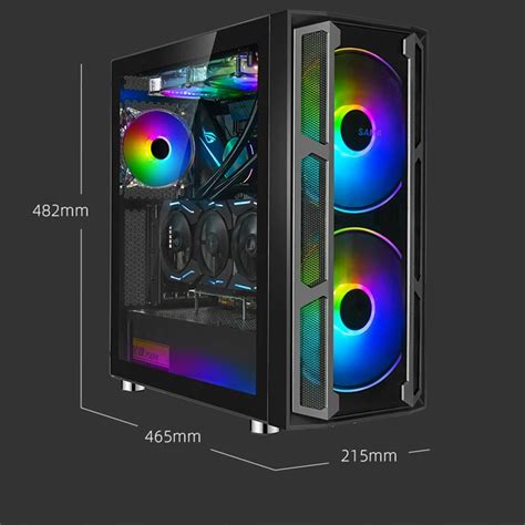 High-quality Gaming Case Rgb Fan Gaming Tempered Glass Case Desktop ...