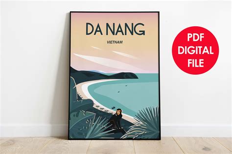 Da Nang Vietnam Travel Poster Printable Wall Art, Instant Digital Download A3 size Korea Travel ...