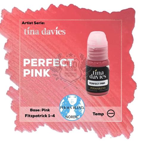 PERMA BLEND - TINA DAVIES PERFECT PINK - Pigment na permanentný make up | Pro Tattoo Supply