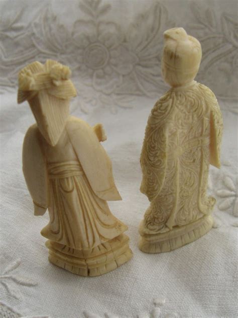 Antique Chinese carved ivory chess pieces - Rod Naylors Antique Restoration