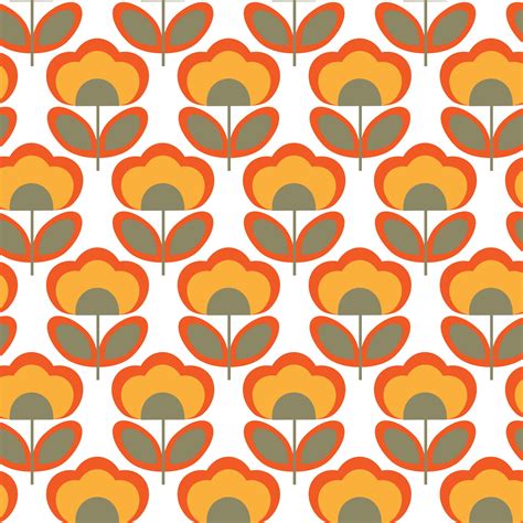 Floral Retro 70s Wallpaper Free Stock Photo - Public Domain Pictures