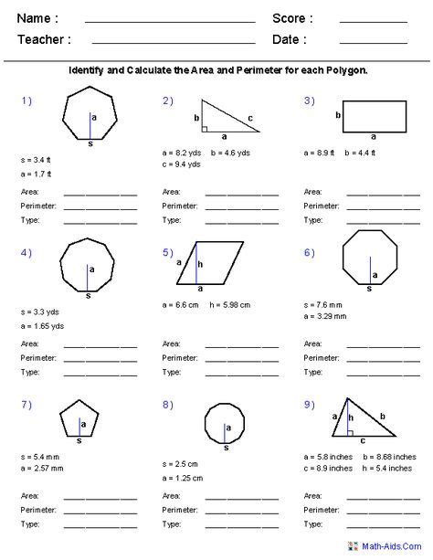 Geometry Worksheet Answer Key