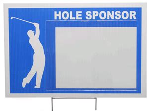 Hole Sponsor Signs | Golf Sponsor Signs for Tournament Fundraisers