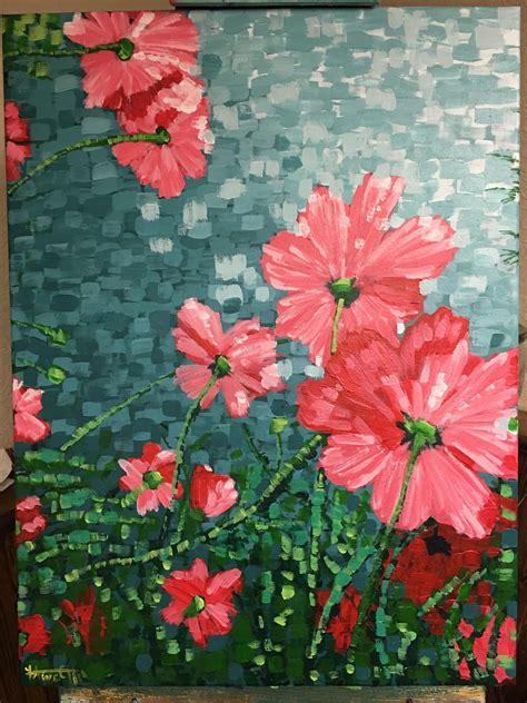 Wild flowers. Acrylic on canvas 18” x 24” : r/Art