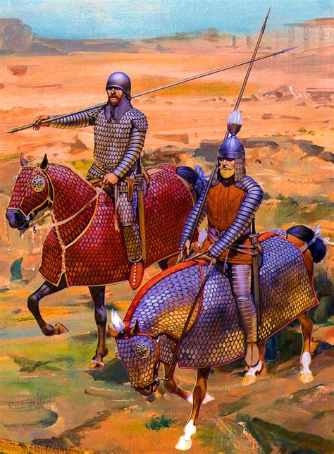 Parthian cataphracts, 1st century BC Ancient Persia, Ancient Rome, Ancient History, Parthian ...