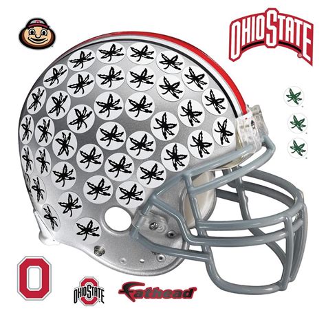 Fathead 47 in. H x 55 in. W Ohio State Buckeyes Buckeye Leaf Helmet ...