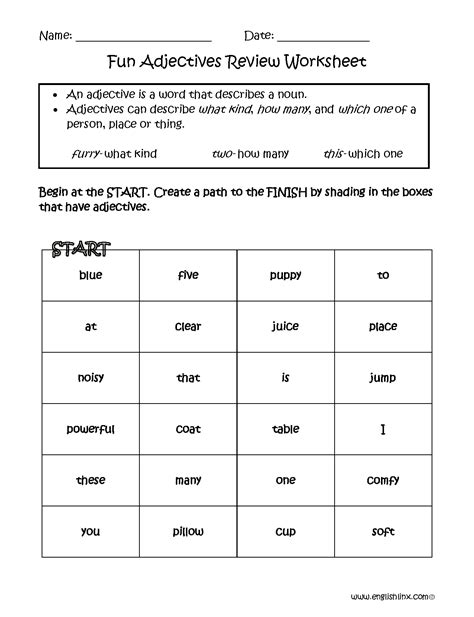 Adjectives Worksheets | Regular Adjectives Worksheets