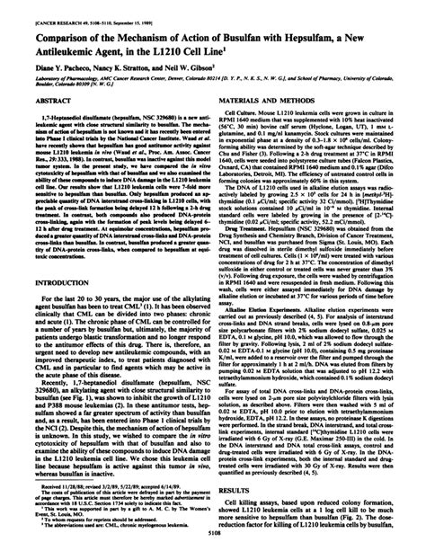 (PDF) Comparison of the mechanism of action of busulfan with hepsulfam, a new antileukemic agent ...