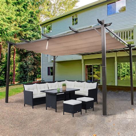 10' X 10' Aluminum Outdoor Pergola Canopy Veikous | lupon.gov.ph