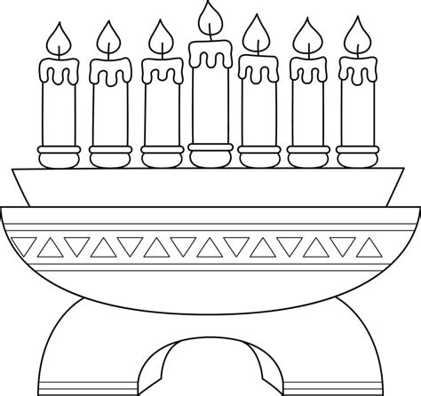 Kwanzaa Candles Coloring Pages