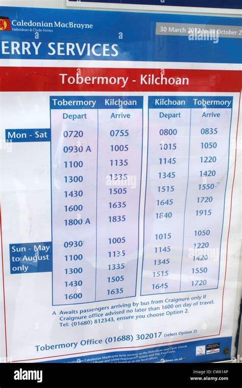 Tobermory Ferry Schedule 2024 - Betta Charlot