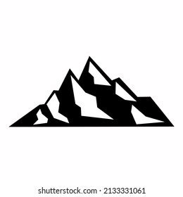 Black White Mountain Silhouette Stock Vector (Royalty Free) 2133331061 ...