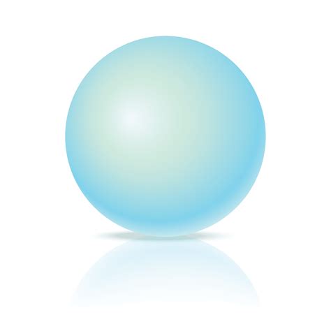 Vector pastel blue ball realistic glossy 3d sphere ball isolated ...