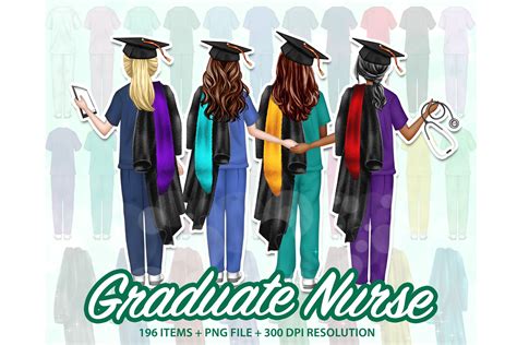 Nurse Graduation, Nurse Clipart PNG | Creative Market