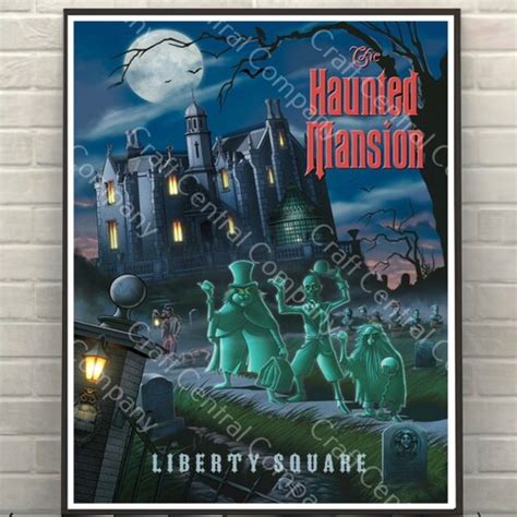 Haunted Mansion Poster Liberty Square Poster Disney Attraction - Etsy