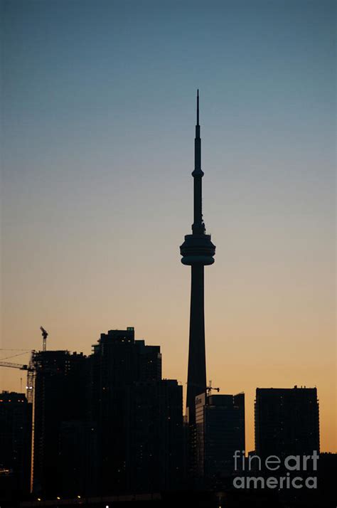 CN Tower in Silhouette Photograph by Gary Chapple | Fine Art America