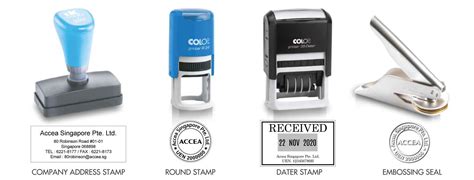 Company Stamps | Digital Printing Shop, ACCEA Singapore | International Plaza, 80 Robinson Rd