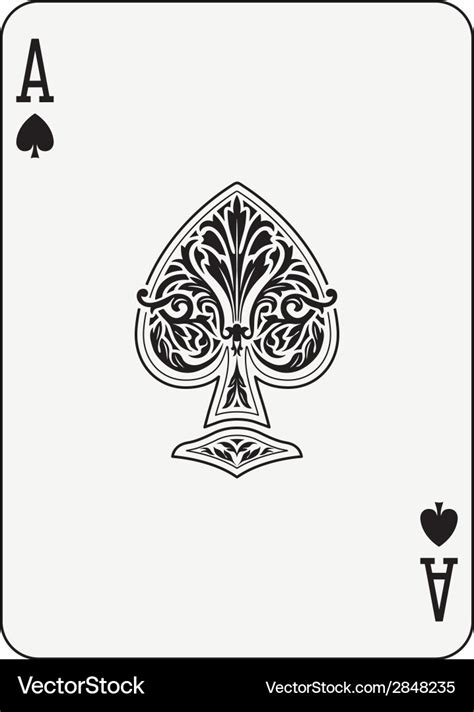 Ace of spades Royalty Free Vector Image - VectorStock