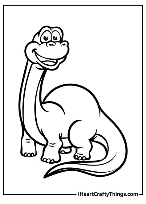 Simple Dinosaur Coloring Pages